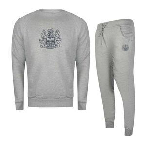 Aquascutum Mens Iconic Crest Crew Neck Tracksuit / Gray